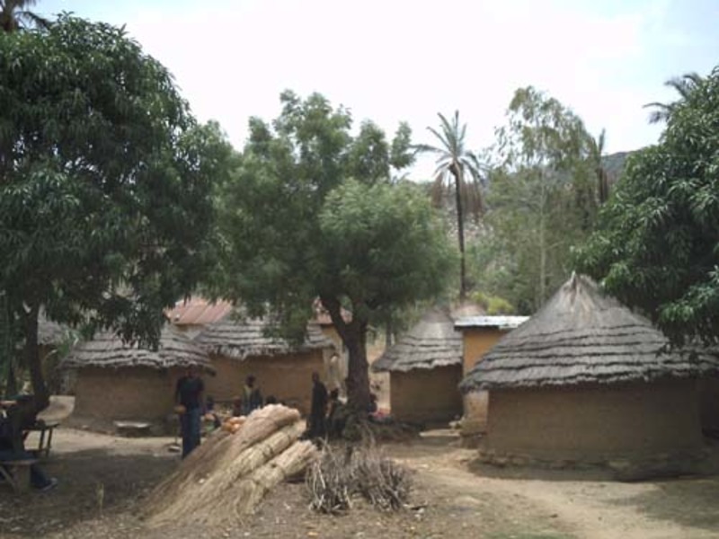 Habitations dans la localité de Défalé