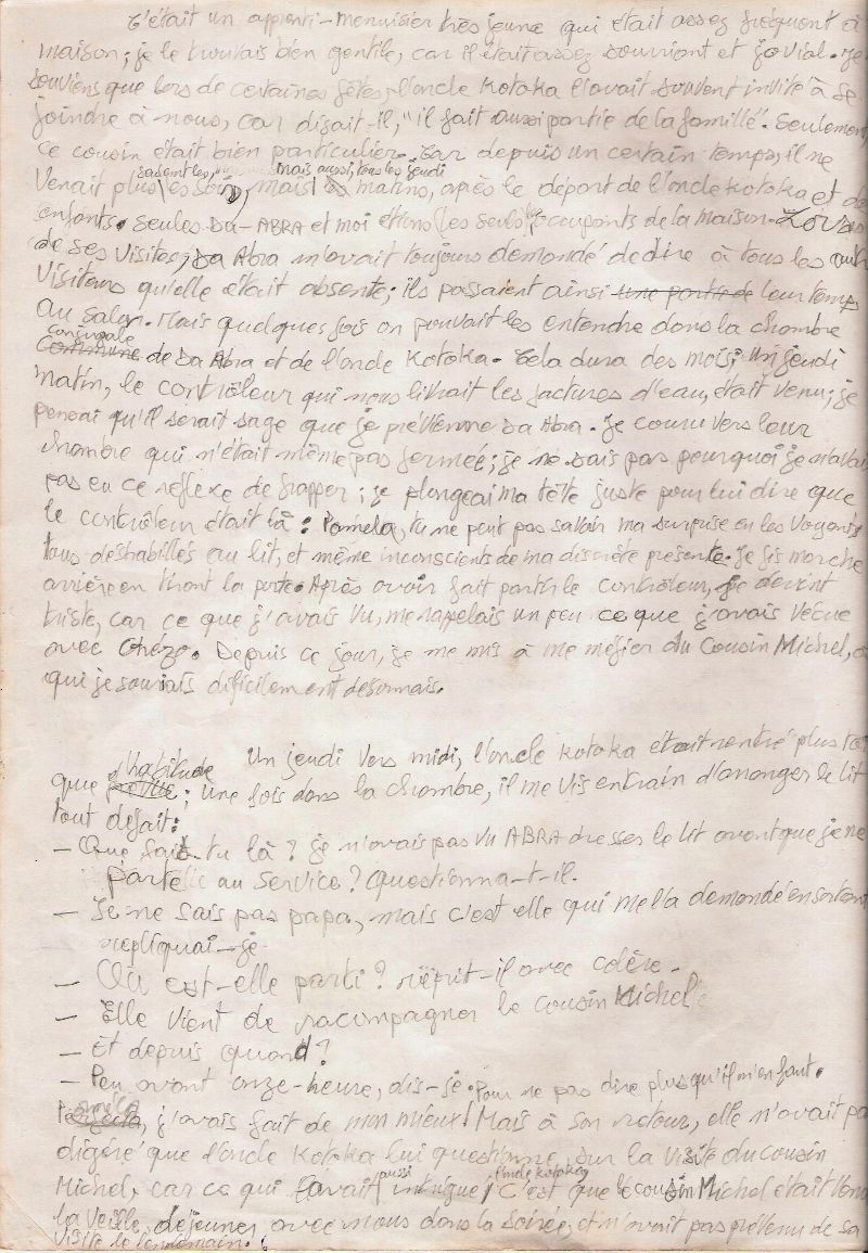Pièce du manuscrit correspondant à la page 29 du livre